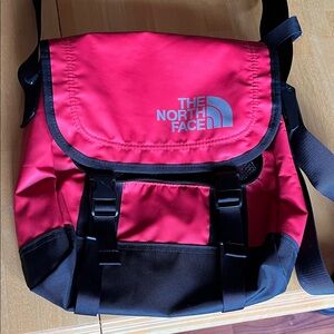The North Face Red and Black Messenger Bag